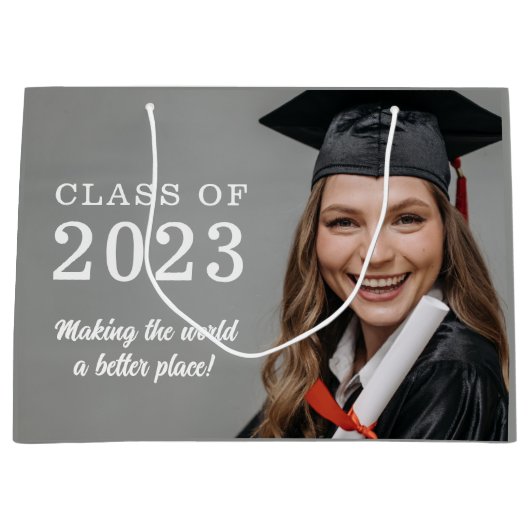 卒業写真抱き枕 ラージペーパーバッグ (正面)