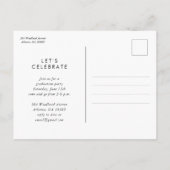 卒業写真招待状はがき インビテーションポストカード (裏面)