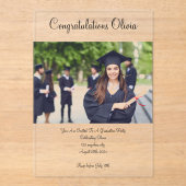 卒業写真招待状カード アクリル招待状 (正面)