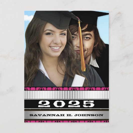 卒業写真招待状 インビテーションポストカード (正面)