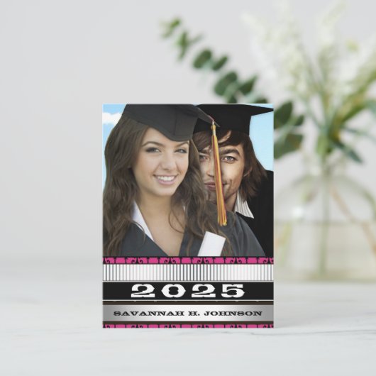 卒業写真招待状 インビテーションポストカード (スタンド正面)