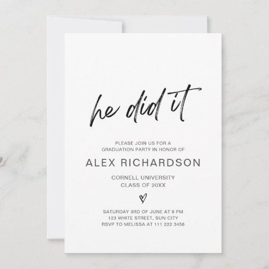 卒業写真招待状 招待状 (正面)