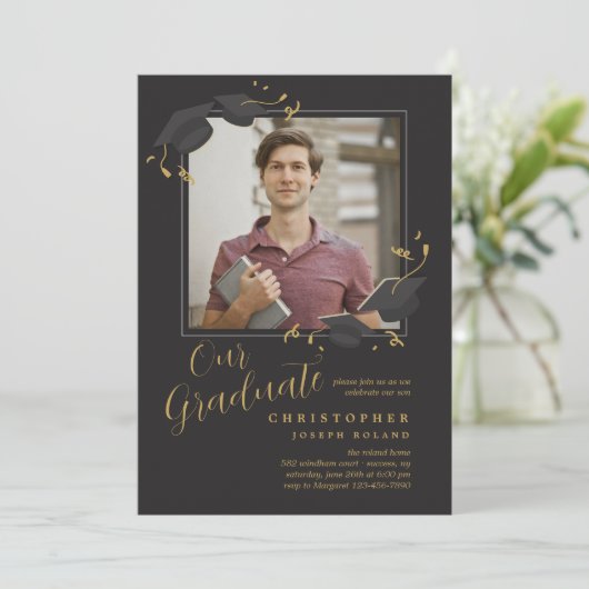 卒業写真招待状 招待状 (スタンド正面)