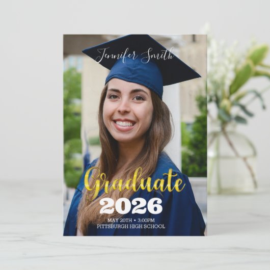 卒業写真招待状 招待状 (スタンド正面)