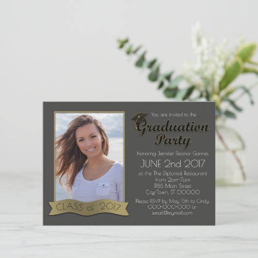 卒業写真招待状 招待状 (スタンド正面)