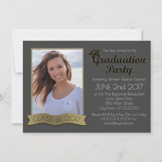 卒業写真招待状 招待状 (正面)