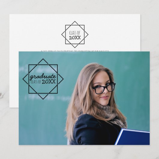 卒業写真招待状 招待状 (正面/裏面)