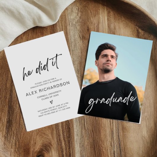 卒業写真招待状 招待状