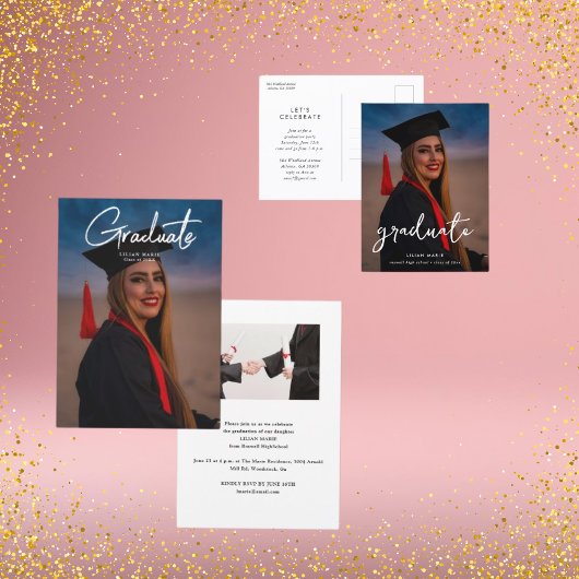 卒業写真招待状 招待状