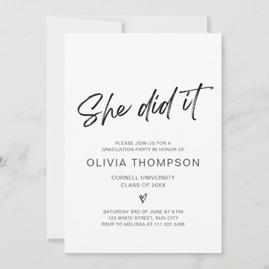 卒業写真招待状 招待状 (正面)