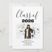 卒業写真招待状 招待状 (裏面)