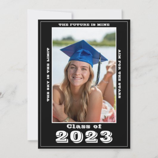 卒業写真招待状 案内状 (正面)