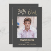 卒業写真招待状- Class of 2025 招待状 (正面/裏面)