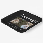 卒業写真数々のの白黒パーティー ペーパープレート (傾斜あり)