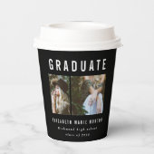 卒業写真数々のを白黒で入力 紙コップ (裏面)