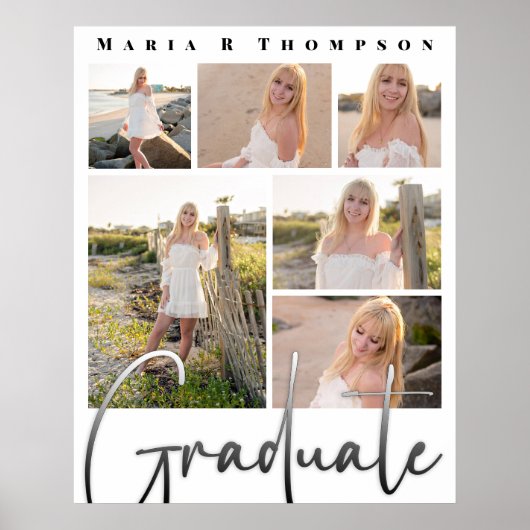 卒業写真数々のコラージュのスクリプモダント ポスター (正面)