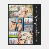 卒業写真数々のコラージュ フリースブランケット (正面)