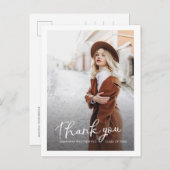 卒業写真数々の卒業モダンありがとう ポストカード (正面/裏面)