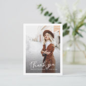 卒業写真数々の卒業モダンありがとう ポストカード (スタンド正面)