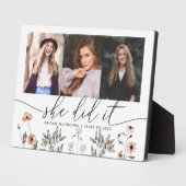 卒業写真数々の彼女はそれを行ったフローラ フォトプラーク (側面)