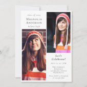 卒業写真数々の書道卒業生 招待状 (正面)