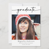 卒業写真数々の書道卒業生 招待状 (裏面)