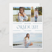 卒業写真数々の発表と卒業パーティー 招待状 (正面/裏面)