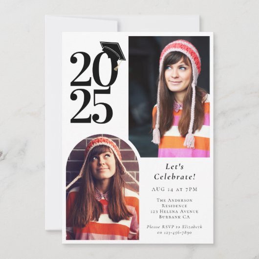 卒業写真数々のArch卒業生 招待状 (正面)