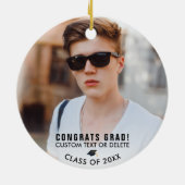 卒業写真記念ギフトモダンクラス20XX セラミックオーナメント (裏面)