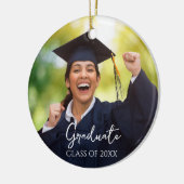 卒業写真誇りを持った卒業生 セラミックオーナメント (左)