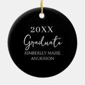 卒業写真誇りを持った卒業生 セラミックオーナメント (裏面)