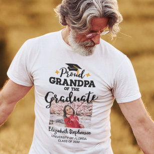 卒業写真誇りを持った名Tシャツの祖父 Tシャツ