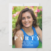 卒業写真赤と白アーチパーティー 招待状 (裏面)