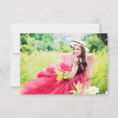 卒業写真赤と白サンキューカード サンキューカード (裏面)