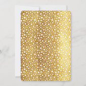 卒業写真金ゴールドはっきりしたモダンタイポグラフィ 案内状 (裏面)