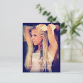 卒業写真高校書道ありがとう ポストカード (スタンド正面)