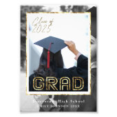 卒業写真2名卒業パーティーポスター フォトプリント            (正面)