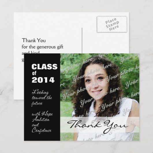 卒業写真2014 案内ポストカード (正面/裏面)