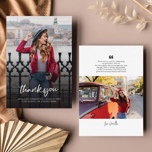 卒業写真2025年卒業サンキューカード ノートカード