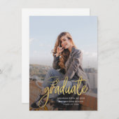 卒業写真2025年卒業パーティー 招待状 (正面/裏面)