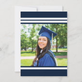 卒業写真2025 Navy Blue Gradパーティー 招待状 (裏面)