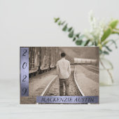 卒業写真2 |洗練された紫の形見 招待状 (スタンド正面)