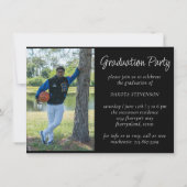 卒業写真2 |洗練された金ゴールドキープサウ 招待状 (裏面)