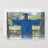 卒業写真2 |洗練された金ゴールドキープサウ 招待状 (正面)