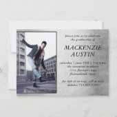 卒業写真2 |白黒キープサケ 招待状 (裏面)