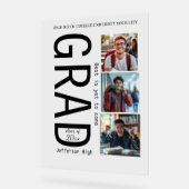 卒業写真3枚コラージュシンプルアクリルサイン アクリルサイン (傾斜)