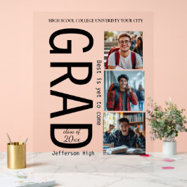 卒業写真3枚コラージュシンプルアクリルサイン アクリルサイン