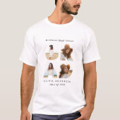 卒業写真4モダンパーソナライズされたエレガント枚 Tシャツ (正面)
