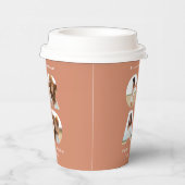 卒業写真4枚テラコッタパーソナライズされたモダンー 紙コップ (右)