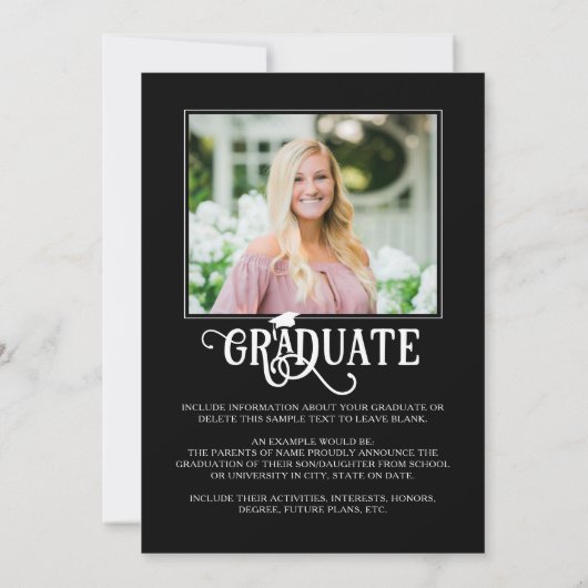 卒業写真5名ファンシー年表 案内状 (裏面)